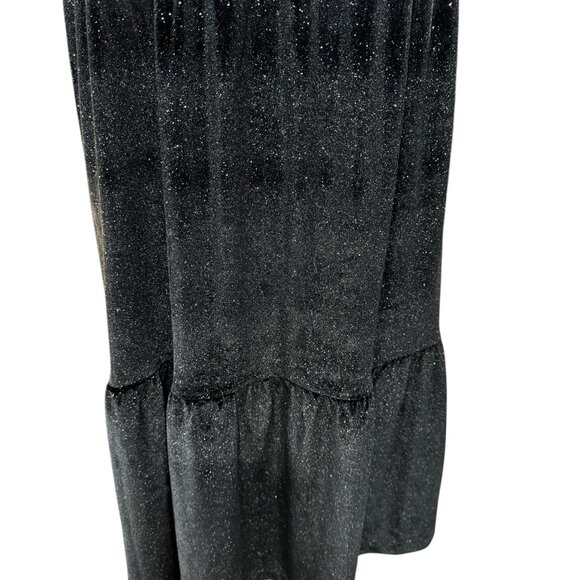 J.Crew Shimmer Velvet Sleeveless Midi Dress Black Size 12 - Picture 3 of 5